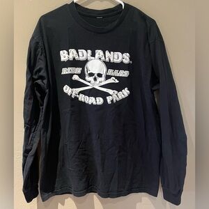 Badlands Off Road Park Attica IN Long Sleeve T-Shirt Size Large *see description